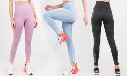 Style Clad Women's Active Side-Striped Workout Leggings