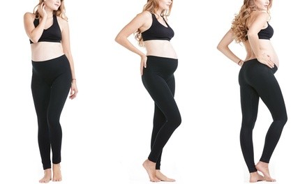 Women's Basic Black Maternity Leggings