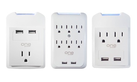 1-, 2-, or 6- Outlet Wall Taps with Dual USB