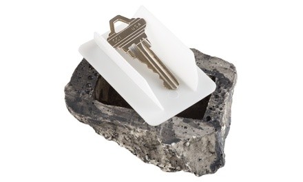 Hide-A-Key Realistic Rock Outdoor Key Holder (1- or 2-Pack)