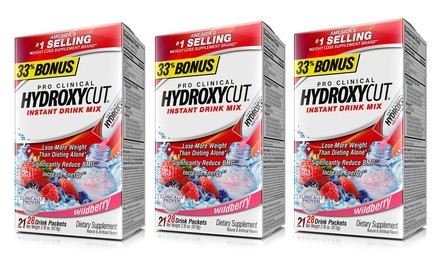 Hydroxycut Pro Clinical Instant Drink Mix Weight Loss Supplement (1-, 2-, or 3-Pack)