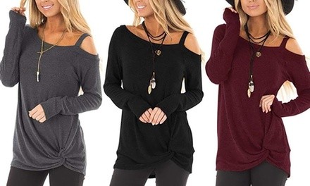 Leo Rosi Women's Kendra Knit Top. Plus Sizes Available.