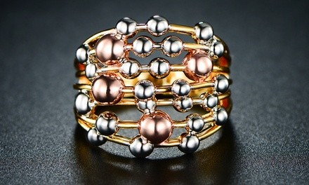 Tri-Colored Stacked Ring by Euphir
