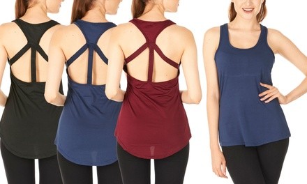 Women's Fitness Active Cross Straps Tank Top