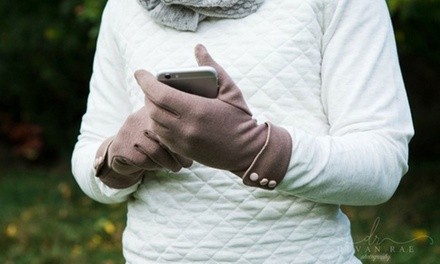 Women's Touchscreen-Compatible Fleece Gloves