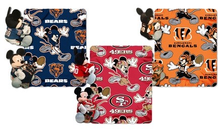 Northwest NFL Disney's Mickey Mouse Hugger with Throw. Multiple Options Available