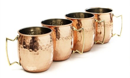 Moscow Mule Hammered Copper Mug Set of 4