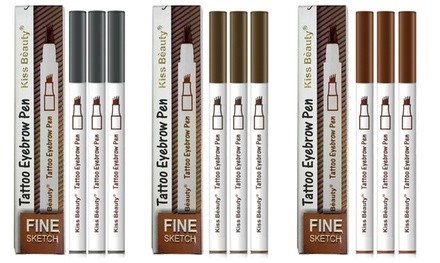 Tattoo Eyebrow Pen Ink Gel (3-Pack)