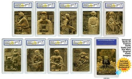 Star Wars Collectible Darth Vader Edition 23K Gold Card Set (9-Piece)