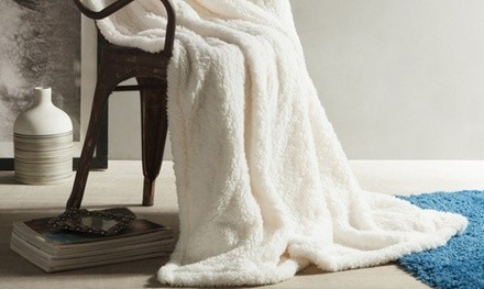 Kensie Heavy Ultra Soft Reversible Sherpa Throw