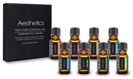 100% Pure Therapeutic-Grade Aromatherapy Essential Oils (8-Pack)