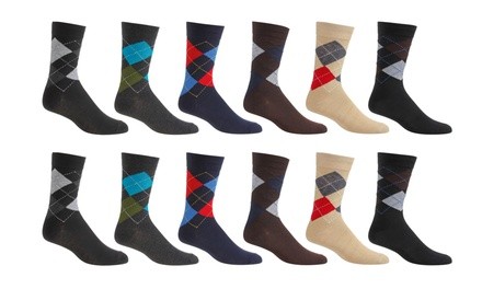 Gino Vitale Men's Dress Socks in Solids or Patterns (12 pack)