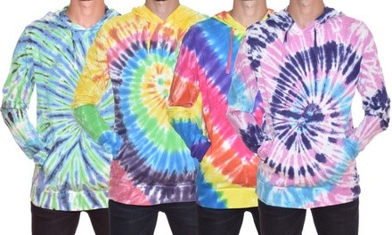 Men's Lightweight Slim-Fit Tie-Dye Hoodie by BlackJack