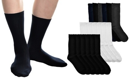 Men's Ribbed Cotton Dress Socks (6-Pack)