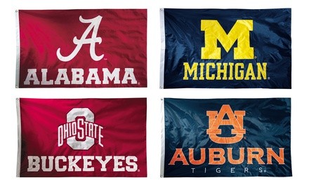 NCAA 2-Sided Nylon Applique Flag