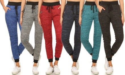 Women's Ultra Soft Fur-Lined Jogger Pants with Pockets