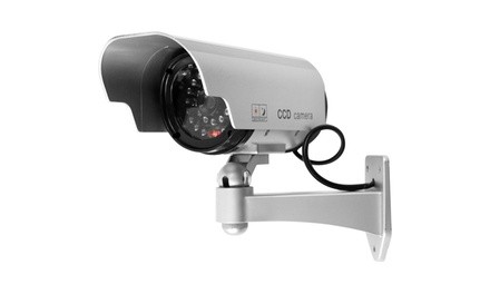 Security Camera Decoy with Blinking LED Light and Adjustable Mount