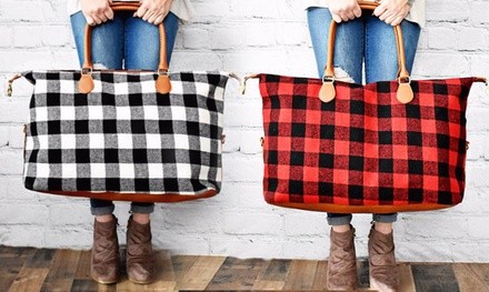 Buffalo Check Tote Purse