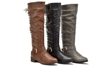 Sociology Fifi Women's Back Lace-up Boots | Groupon Exclusive (Sizes 6 & 7)