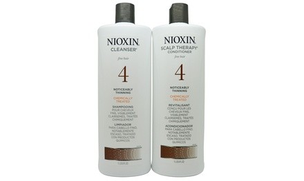 Nioxin System 4 Cleanser & Scalp Therapy 33.8oz/1000ml Duo Set