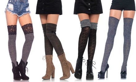 Leg Avenue Ribbed Knit Over-the-Knee Slouch Socks