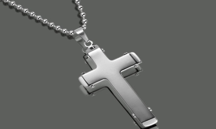 Stainless Steel Cross Pendant Necklace