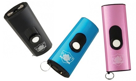 Mini USB Secure 22,000,000 Volt Keychain Stun Gun with Flashlight